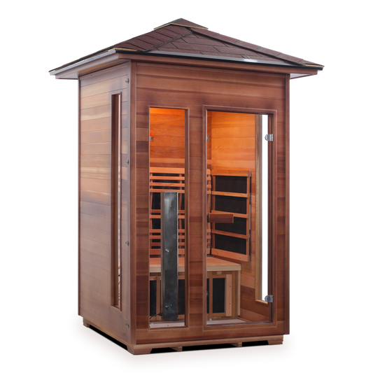 Enlighten Outdoor Full Spectrum Infrared Sauna RUSTIC - 2