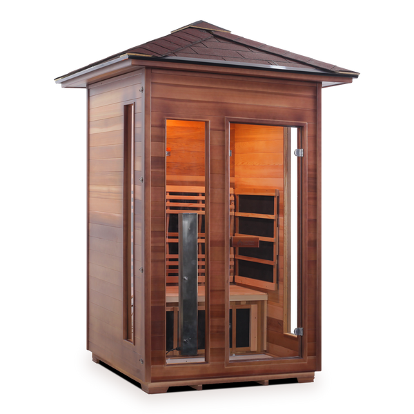 Enlighten Outdoor Full Spectrum Infrared Sauna RUSTIC - 2