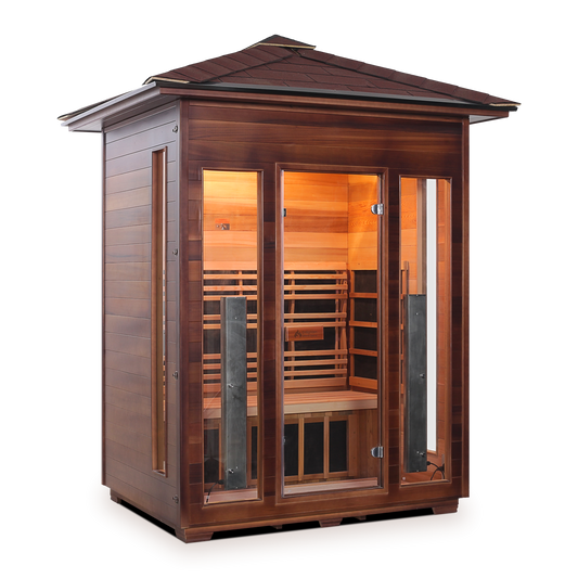 Enlighten Outdoor Full Spectrum Infrared Sauna RUSTIC - 3