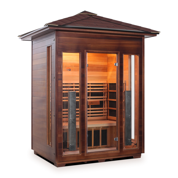 Enlighten Outdoor Full Spectrum Infrared Sauna RUSTIC - 3