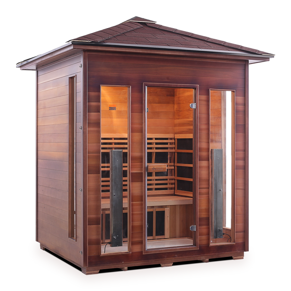 Enlighten Outdoor Full Spectrum Infrared Sauna RUSTIC - 4