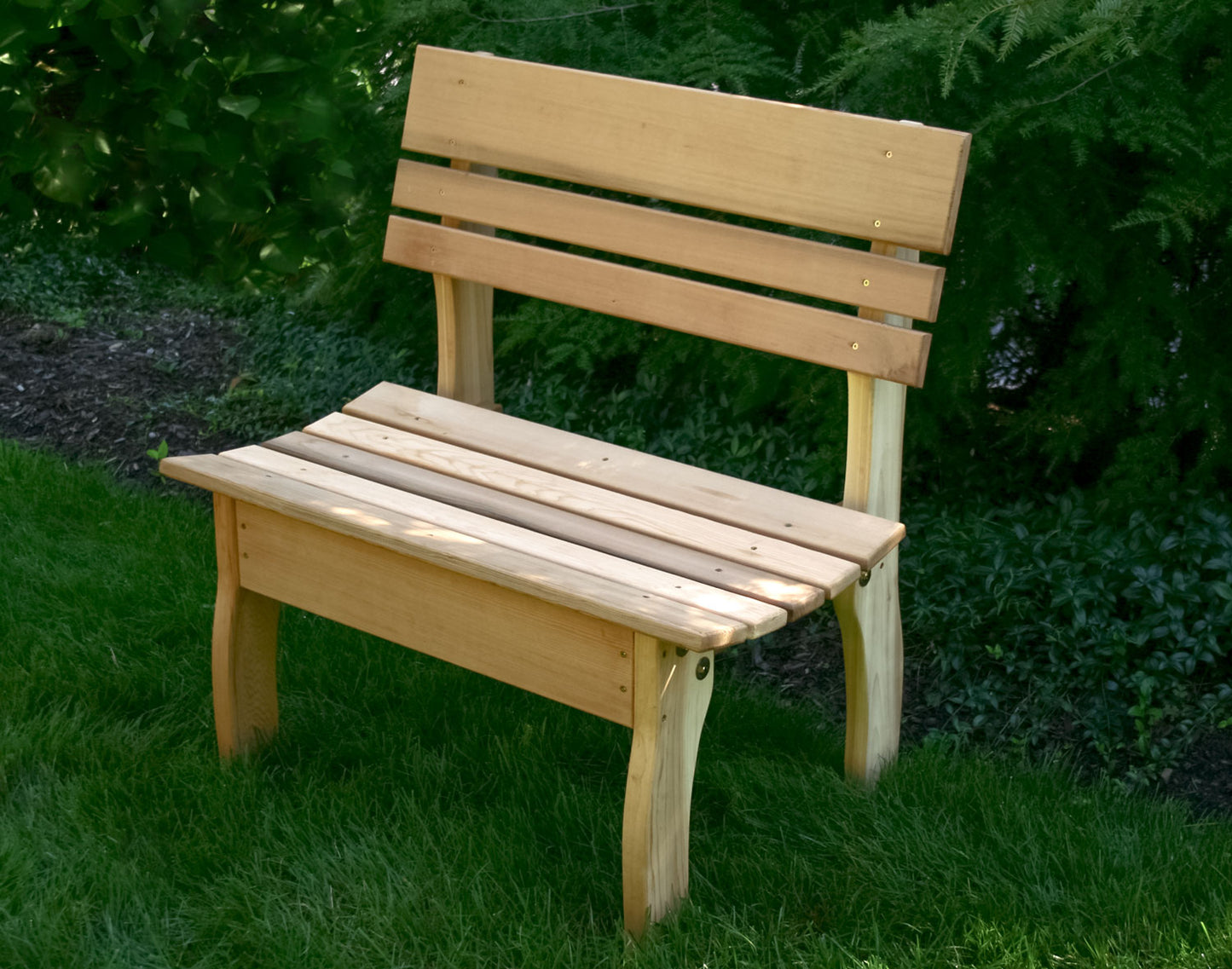 Creekvine Designs Red Cedar Chickadee Backed Bench