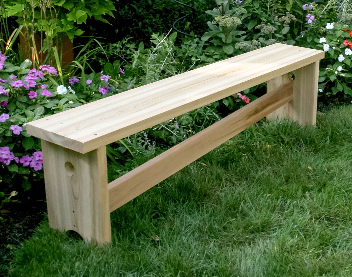 Creekvine Designs 5' Cedar 1800 Traditional Bench w/ Slant Brace