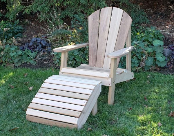 Creekvine Designs Cedar Adirondack Chair & Footrest Set