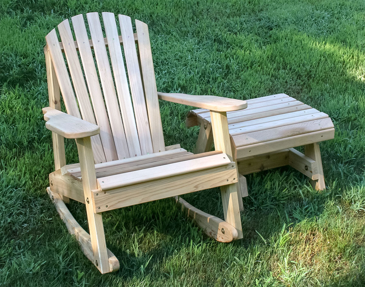 Creekvine Designs Cedar American Forest Adirondack Rocker & Side Table Set