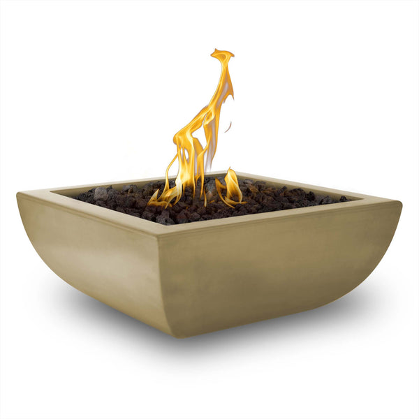 The Outdoor Plus Square Avalon Fire Bowl - GFRC Concrete