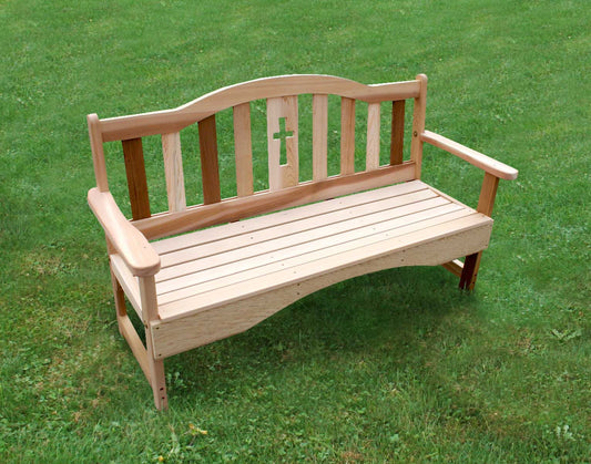 Designs Cedar Holy Cross Garden Bench