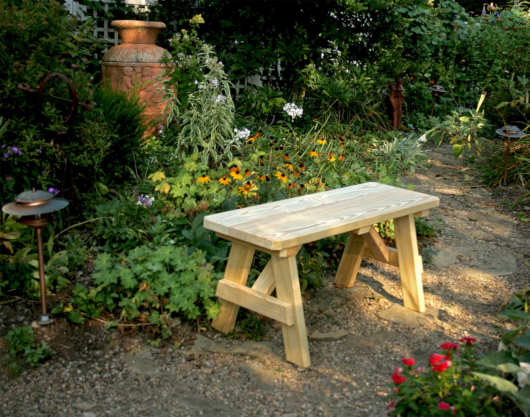 Creekvine Designs Treated Pine Traditional Garden Bench