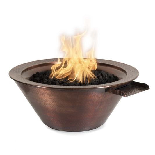 The Outdoor Plus Cazo Fire & Water Bowl ™ - Hammered Patina Copper