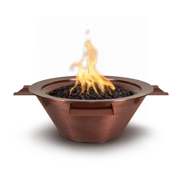 The Outdoor Plus Metal Cazo Fire & Water Bowl ™ Copper 4-way Spill