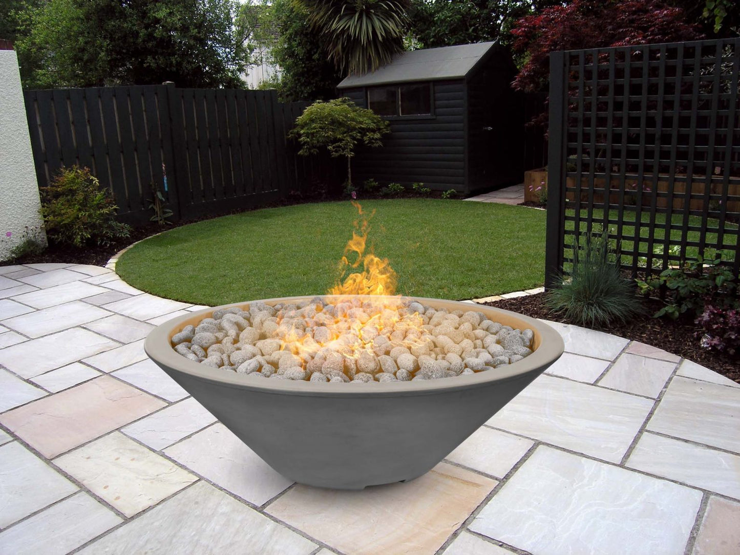 The Outdoor Plus 60" Round Cazo Fire Pit - Narrow Ledge