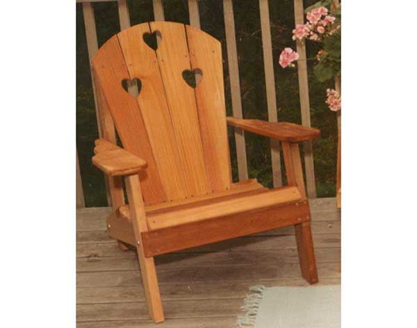 Creekvine Designs Cedar Country Hearts Adirondack Chair