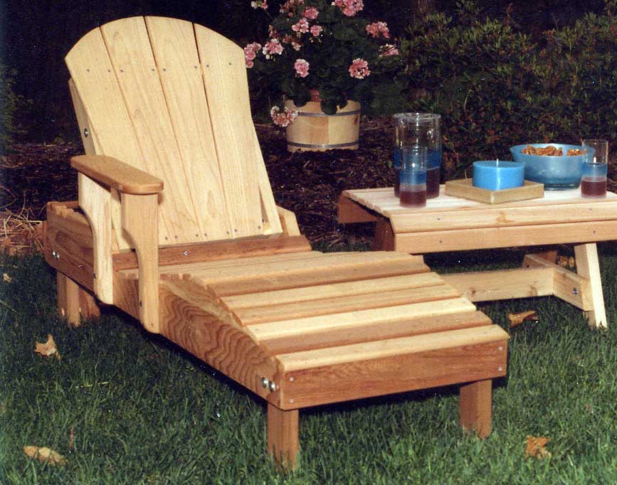 Creekvine Designs Cedar Adirondack Chaise Lounge