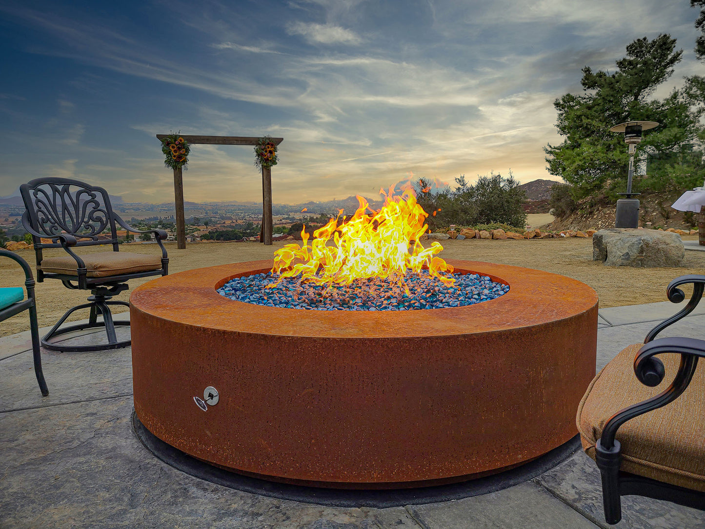 The Outdoor Plus 48" Round Unity Fire Pit – 18″ Tall