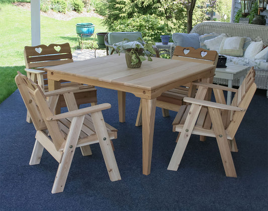 Creekvine Designs Cedar Country Hearts Dining Set