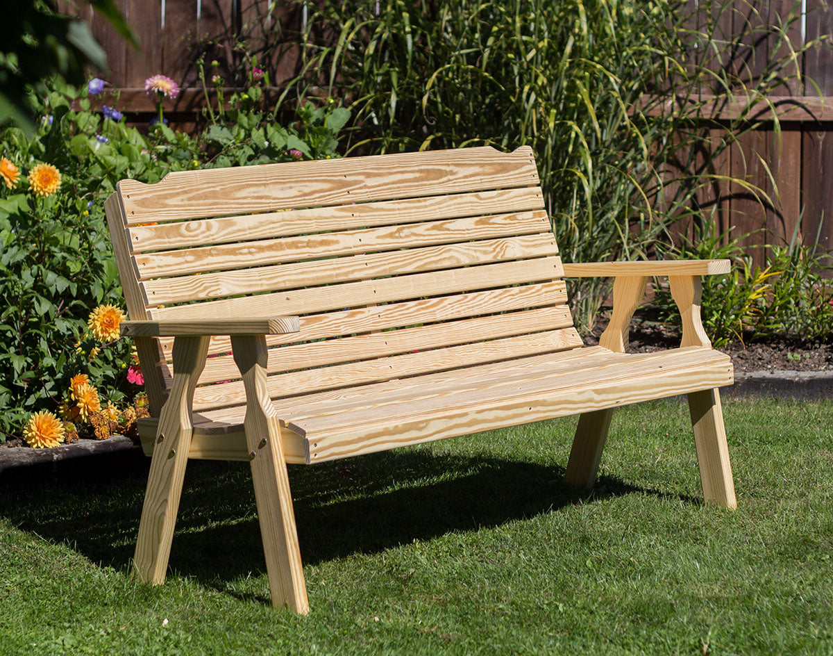 Creekvine Designs Treated Pine Crossback Garden Bench