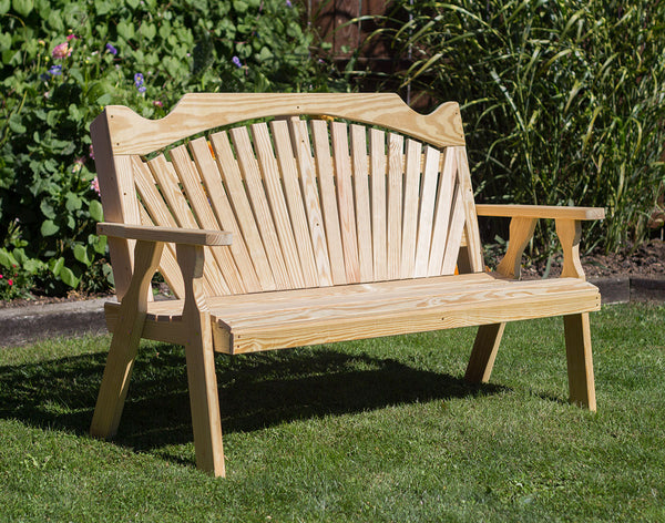 Creekvine Designs Treated Pine Fanback Garden Bench