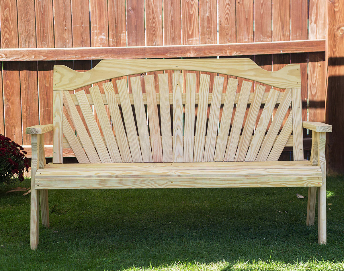 Creekvine Designs Treated Pine Fanback Garden Bench