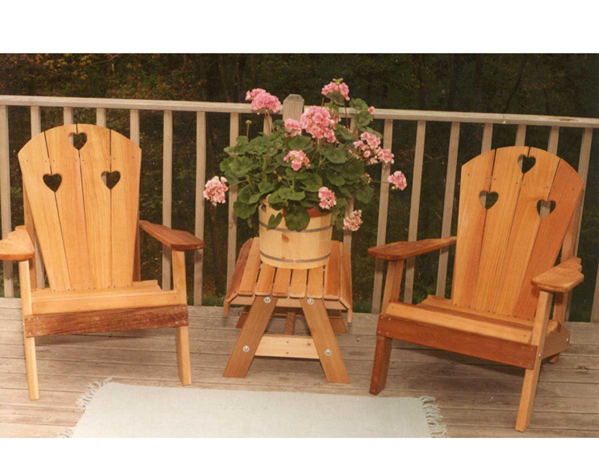 Creekvine Designs Cedar Country Hearts Adirondack Chair