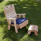 Creekvine Designs Cedar Royal Country Hearts Patio Chair & Footrest Set