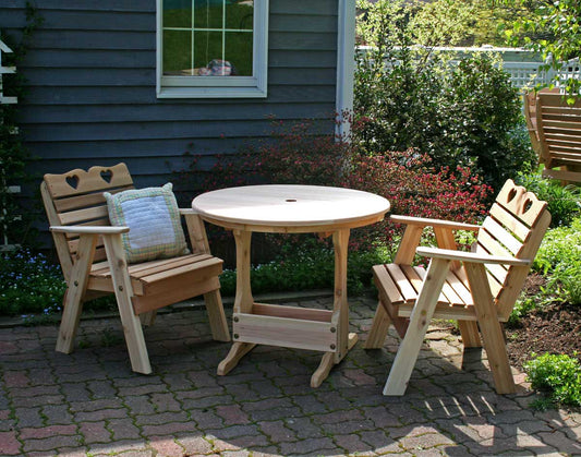 Creekvine Designs Cedar Country Hearts Bistro Set