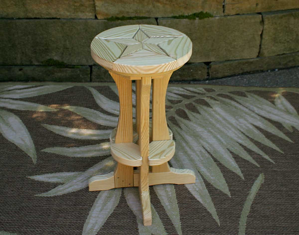 Creekvine Designs Treated Pine Star Design Pub Stool