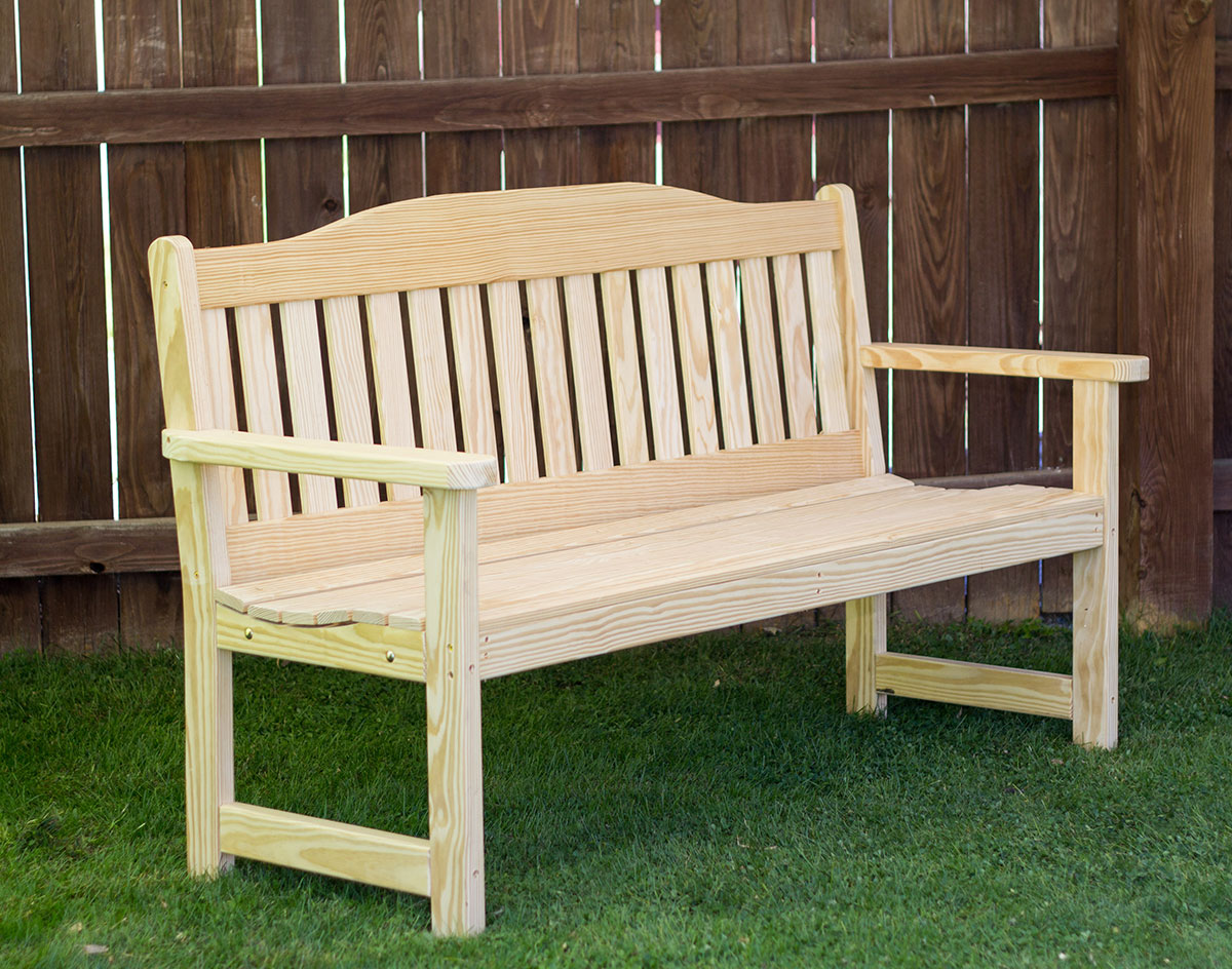 Creekvine Designs Treated Pine English Garden Bench