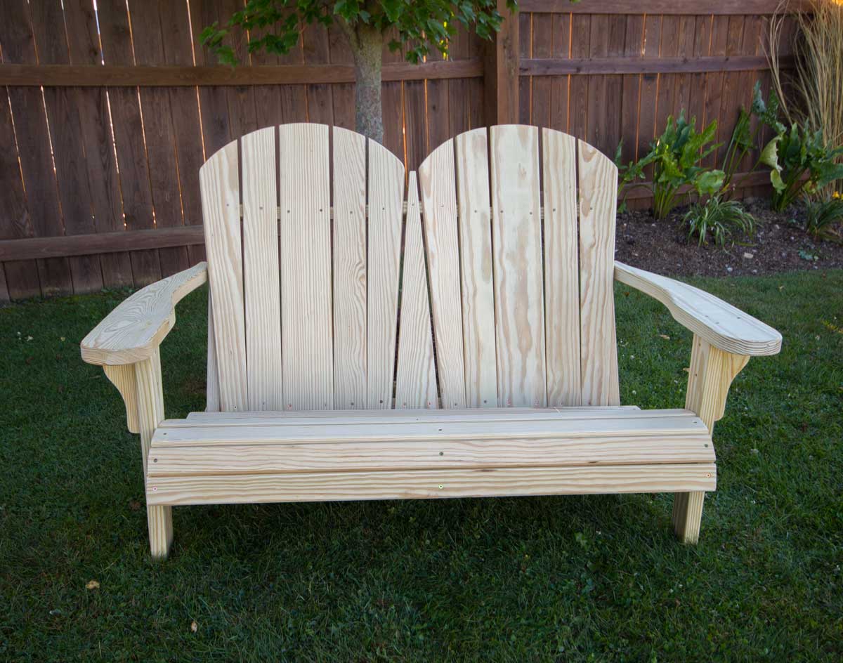 Creekvine Designs Treated Pine Low Curveback Garden Bench