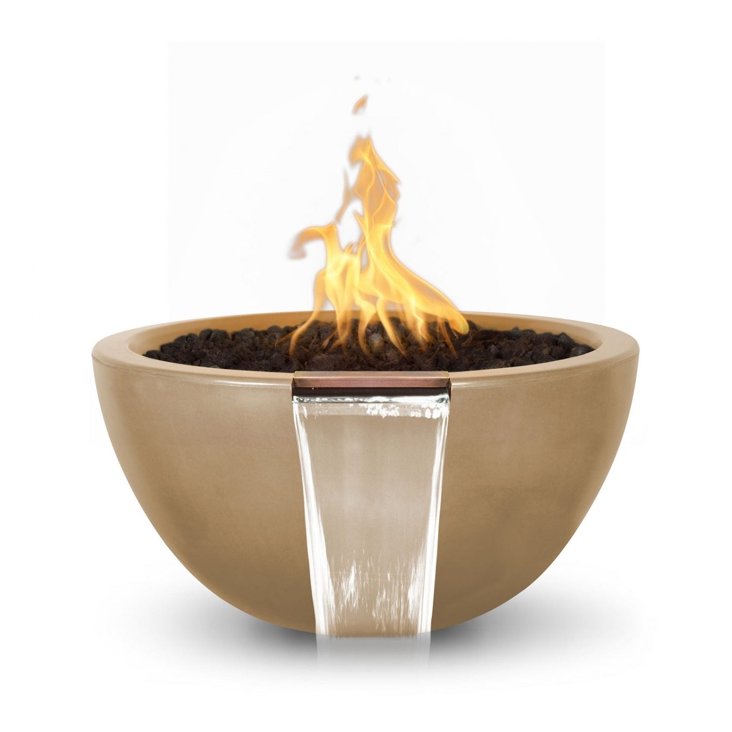 The Outdoor Plus 38" Concrete Luna Gfrc Fire & Water Bowl