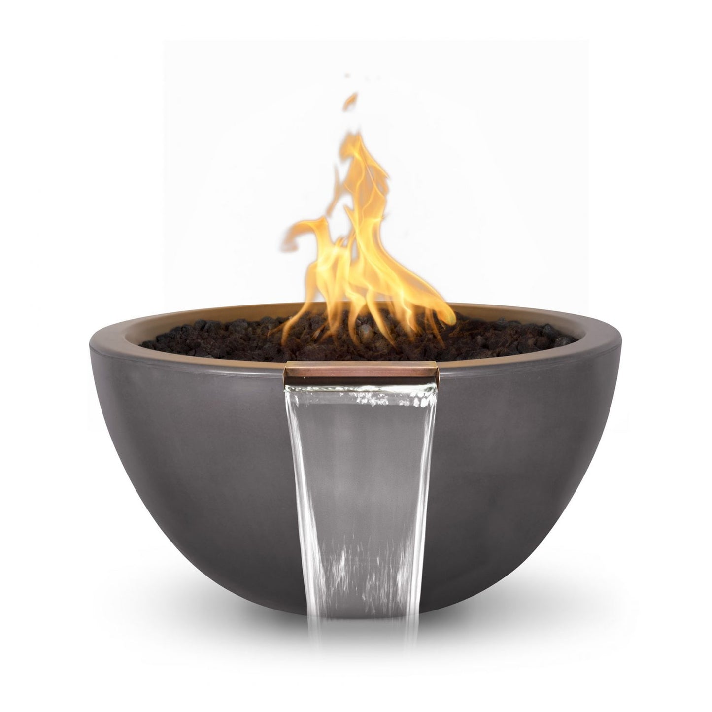 The Outdoor Plus 30" Concrete Luna Gfrc Fire & Water Bowl