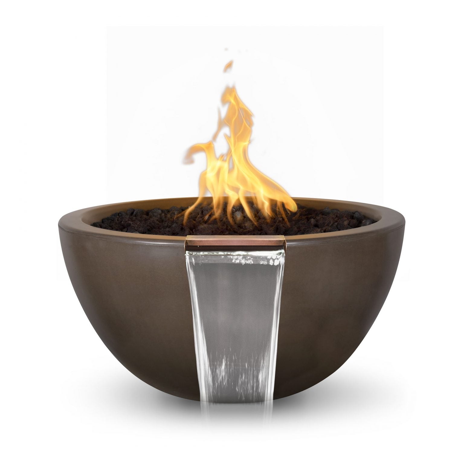 The Outdoor Plus 30" Concrete Luna Gfrc Fire & Water Bowl