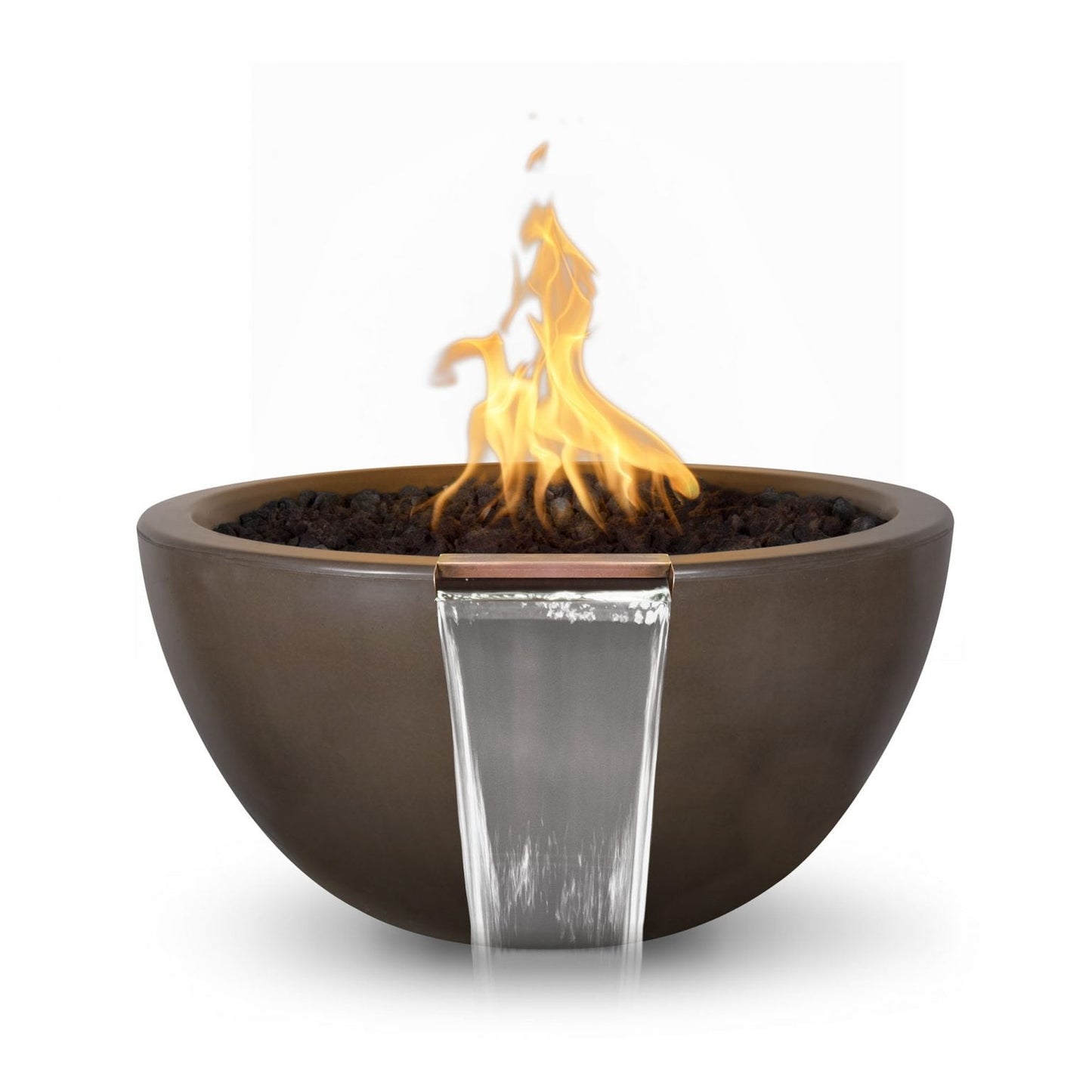 The Outdoor Plus 38" Concrete Luna Gfrc Fire & Water Bowl