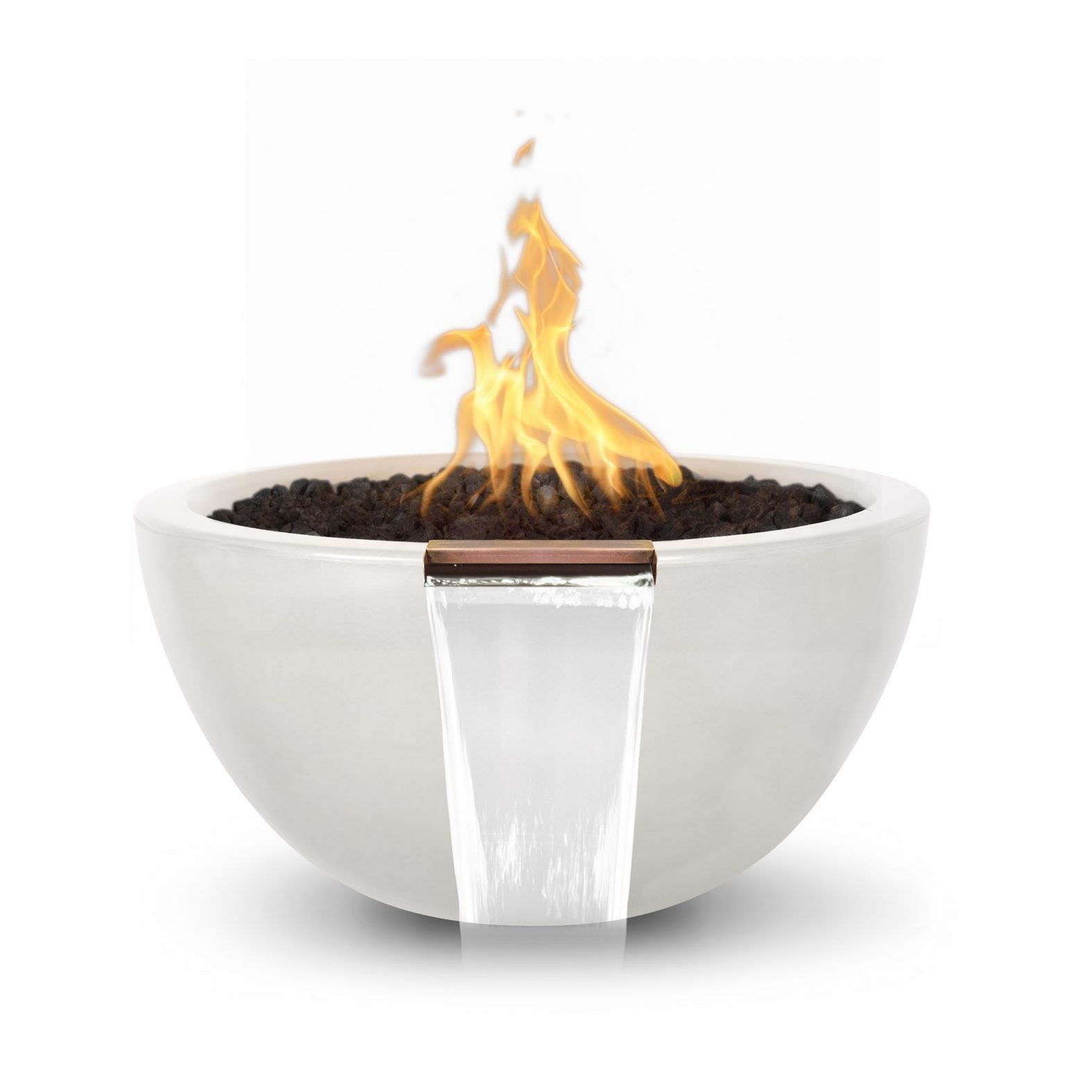 The Outdoor Plus 30" Concrete Luna Gfrc Fire & Water Bowl