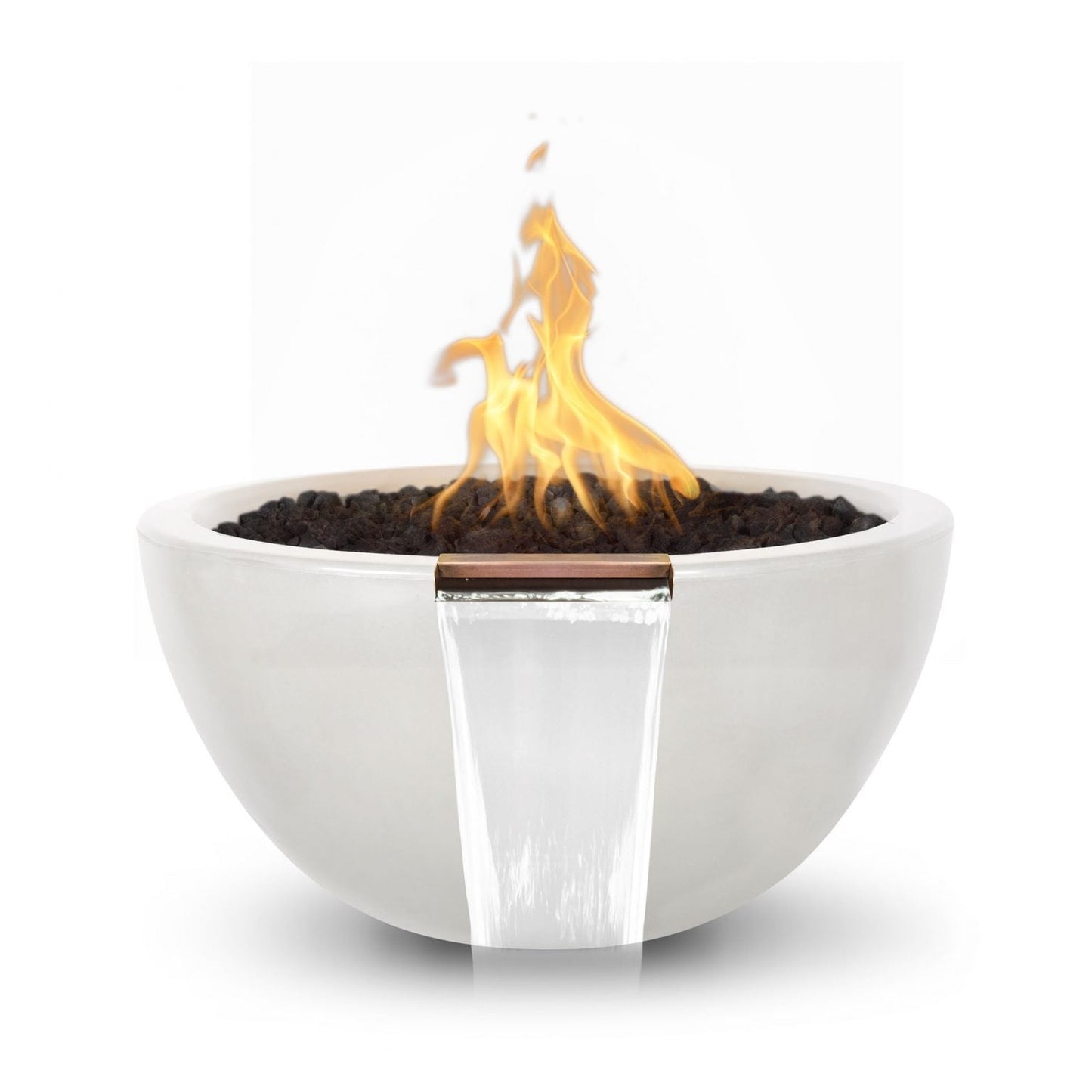 The Outdoor Plus 38" Concrete Luna Gfrc Fire & Water Bowl