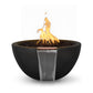 The Outdoor Plus 30" Concrete Luna Gfrc Fire & Water Bowl