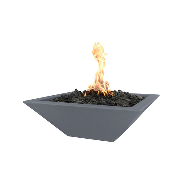 The Outdoor Plus Square Maya Fire Bowl - GFRC Concrete