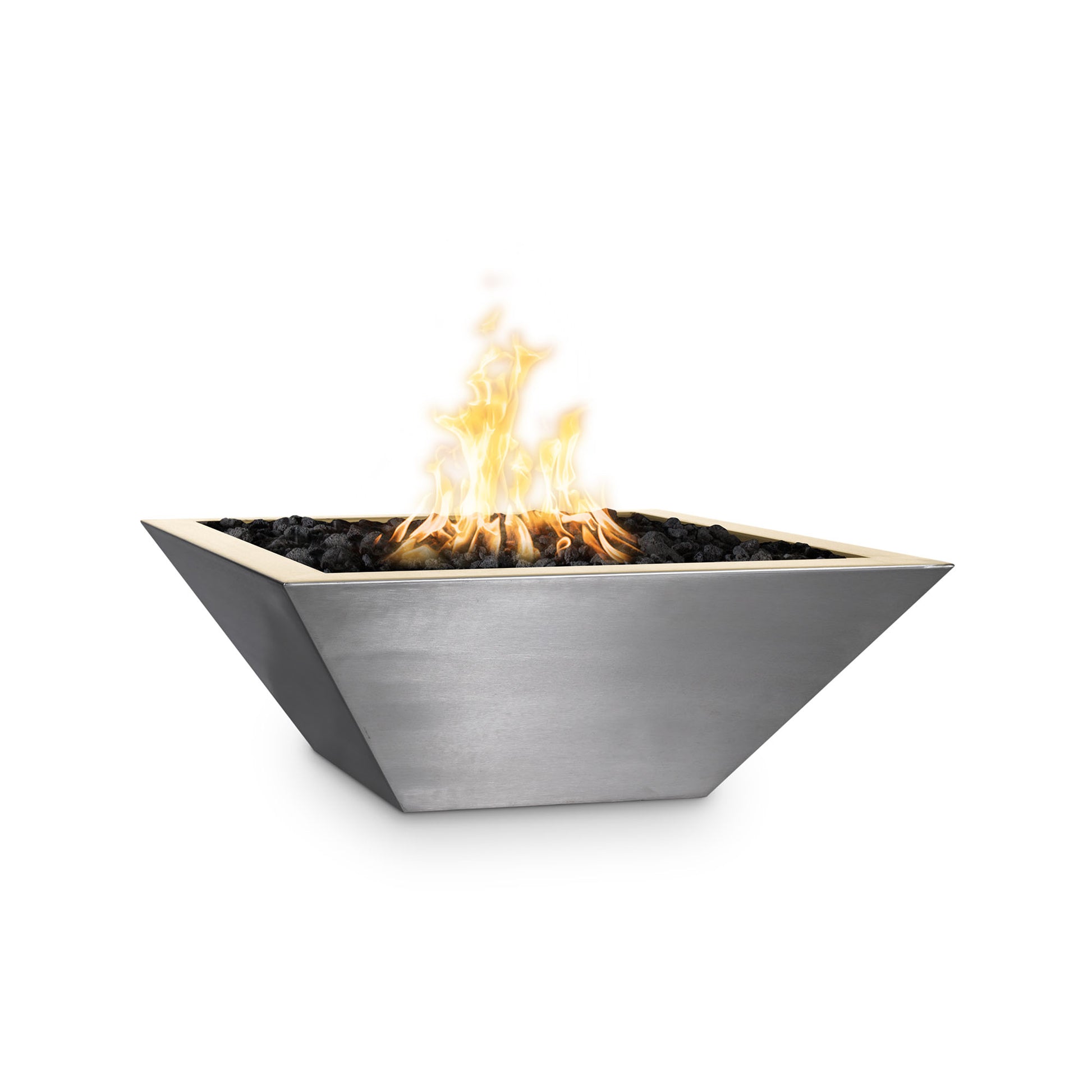 The Outdoor Plus Square Maya Fire Bowl - Stainless Steel