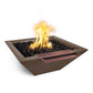 The Outdoor Plus 36" Maya Fire & Water Bowl Wide Spill Gfrc Concrete