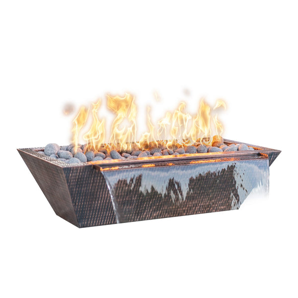 The Outdoor Plus 48 X 30 Metal Maya Fire & Water Bowl - Linear Metal Collection