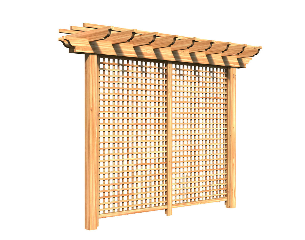 Creekvine Designs Treated Pine Monterrey Pergola with Lattice