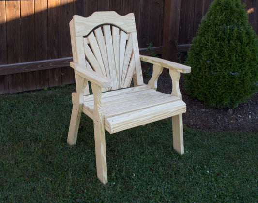 Creekvine Designs Treated Pine Fanback Patio Chair