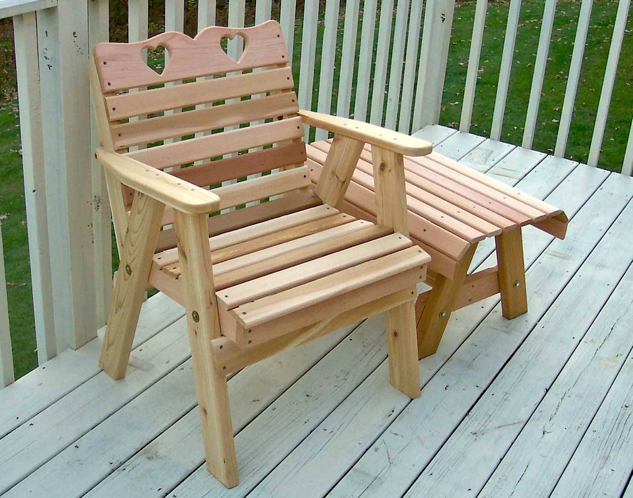 Creekvine Designs Cedar Country Hearts Patio Chair