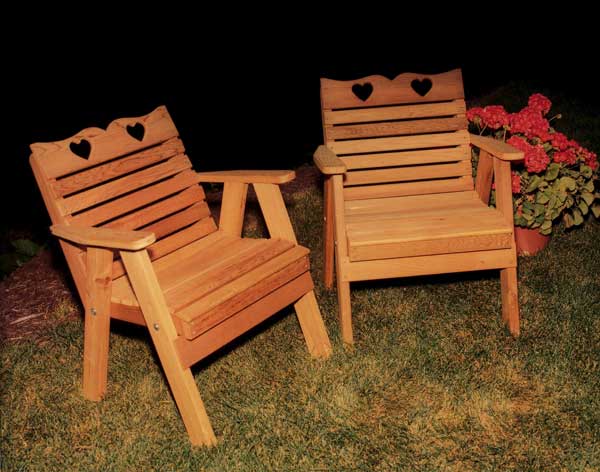 Creekvine Designs Cedar Country Hearts Patio Chair