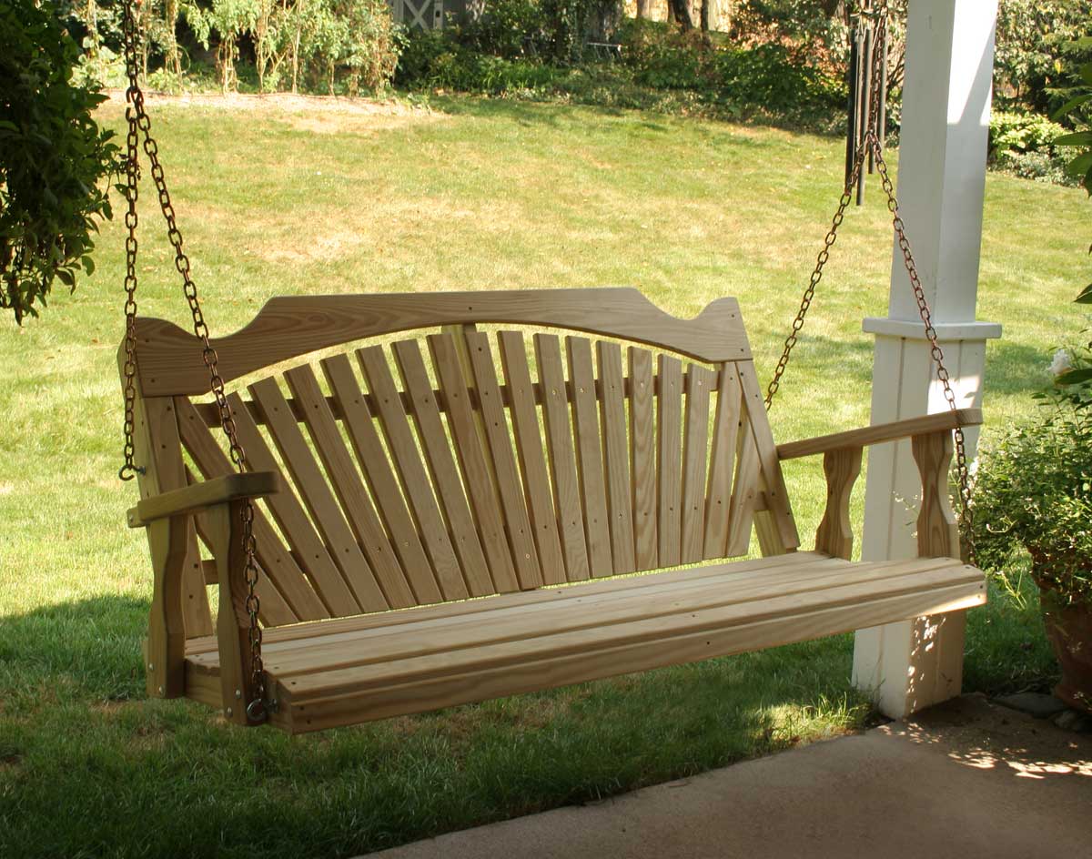 Creekvine Designs Treated Pine Fanback Porch Swing