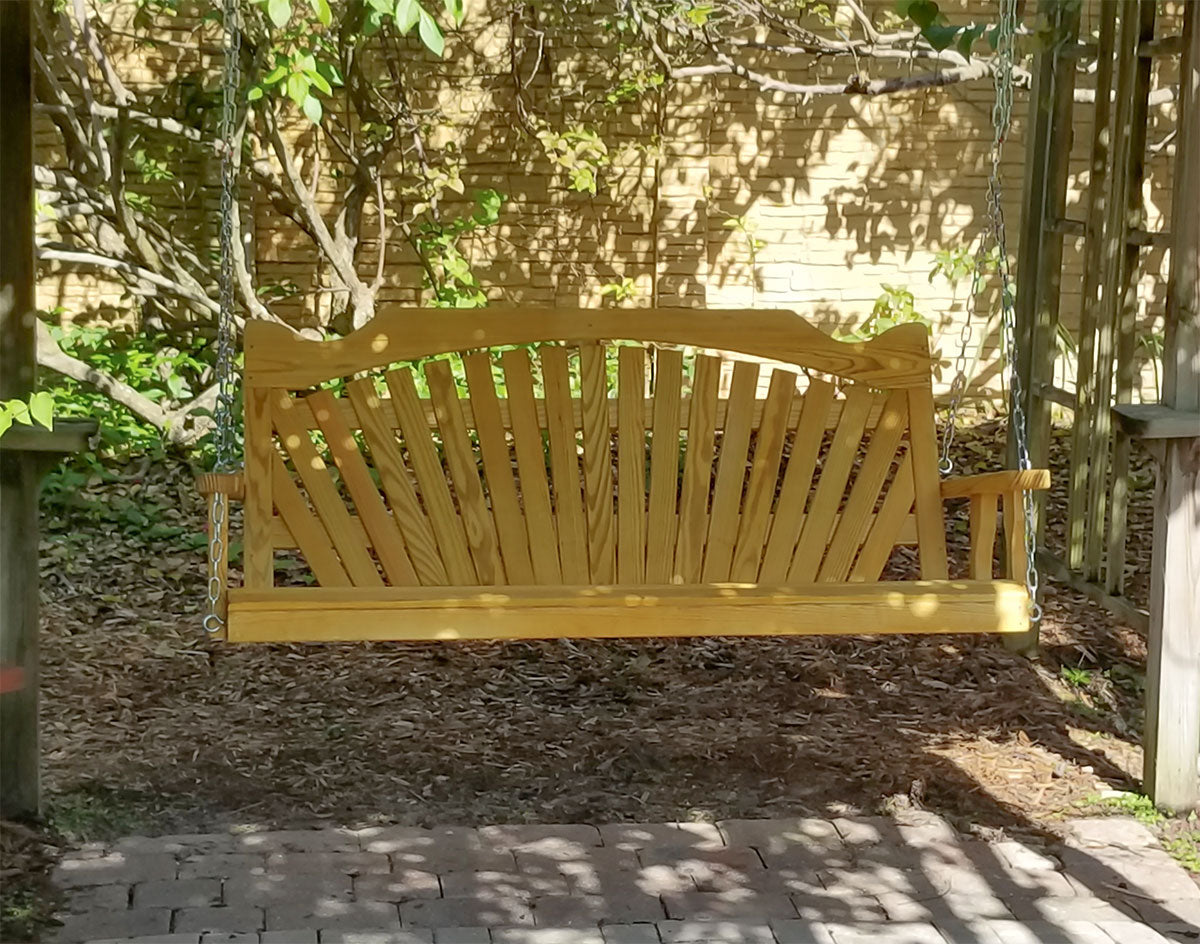 Creekvine Designs Treated Pine Fanback Porch Swing