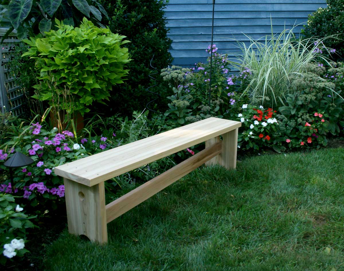 Creekvine Designs 5' Cedar 1800 Traditional Bench w/ Slant Brace