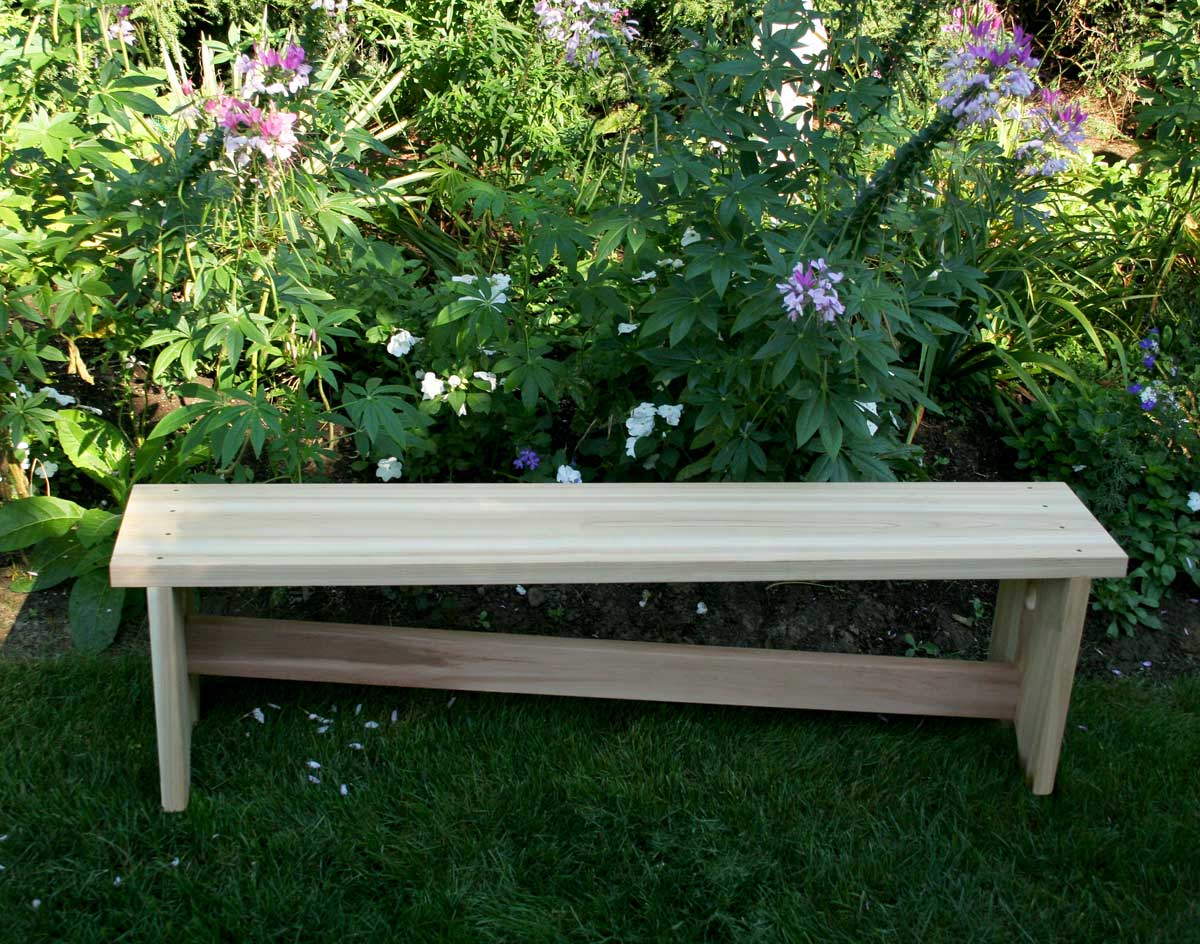 Creekvine Designs 5' Cedar 1800 Traditional Bench w/ Slant Brace