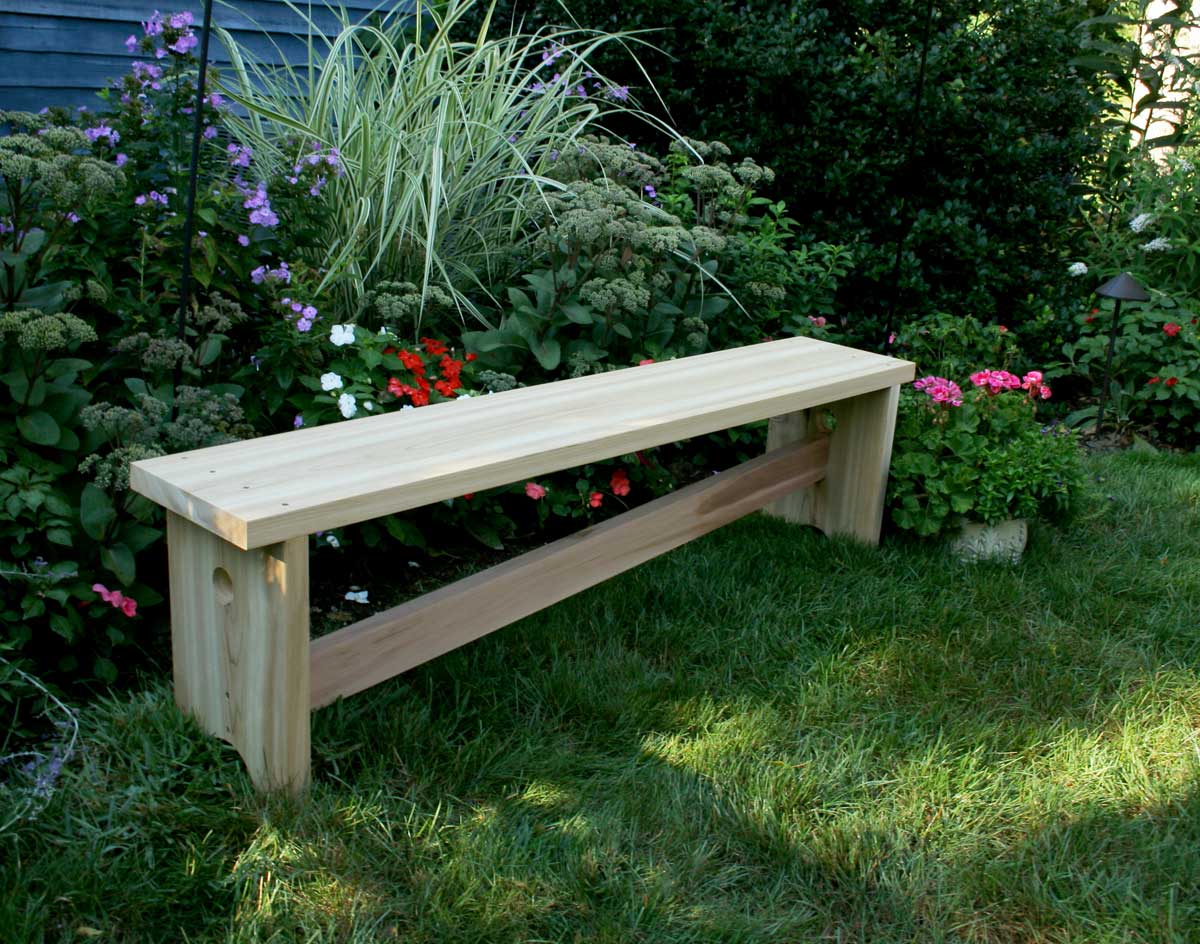 Creekvine Designs 5' Cedar 1800 Traditional Bench w/ Slant Brace