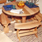 Creekvine Designs Cedar Round Trestle Dining Set