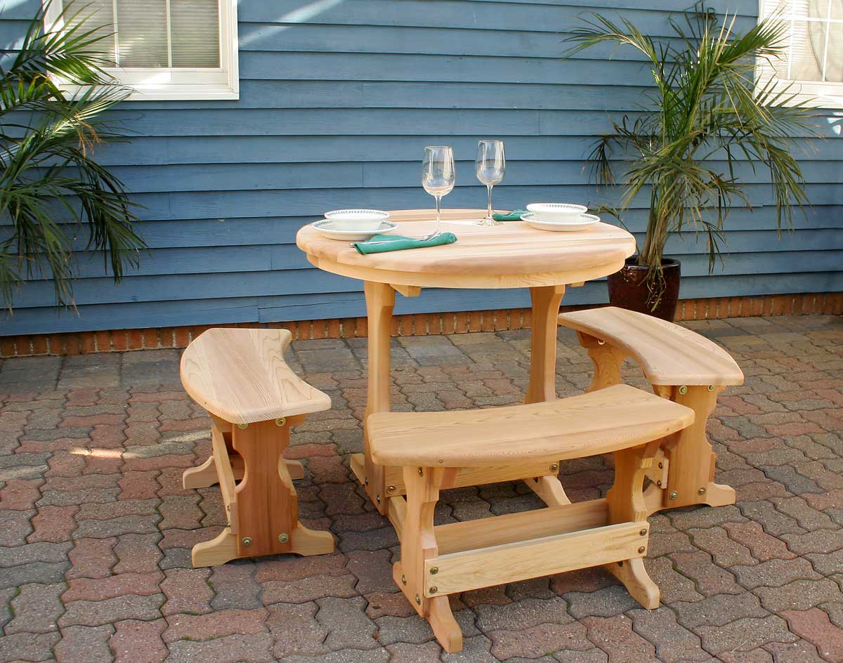 Creekvine Designs Cedar Round Trestle Dining Set